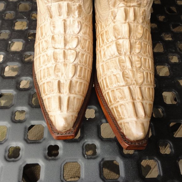 EL SENOR de los CIELOS Men's Caiman Tail Print Leather Western Boots Size 6 NWT! - Picture 3 of 9